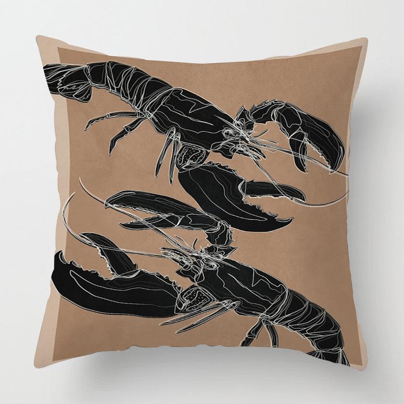 Marine Life Theme Pillow Case Home Living Room Sofa Decorative Cushion Cover 45X 5Cm 50X 50Cm Machine Washable Beach Style