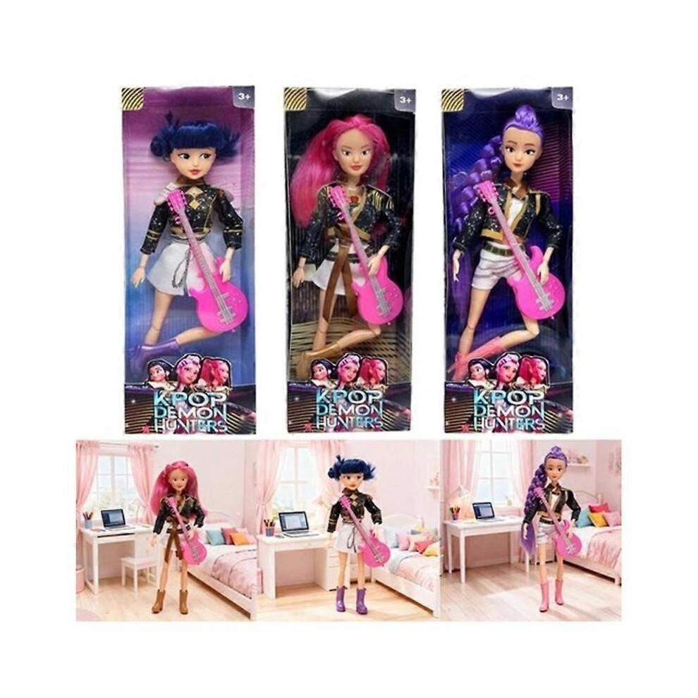 (1pc Rumi) K-POP Demon Hunters Doll Kpop Idol Action Figure Cute Demon Hunter Collectible Vinyl Figurine Toy for Kids Fans