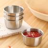 1/6Pcs Salad Dressing Containers 40ml Stainless Steel Sauce Cup Reusable Leak-Proof Condiment Sauce Dip Containers with Silicone Lids