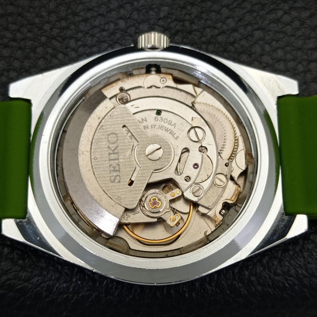 JAPAN VINTAGE REFURBISHED SEIKO 5 AUTOMATIC 6309A MENS GREEN WATCH a440779-4 Sk-a440779