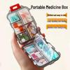 Portable Pill Organizer - 7-Day, 3-Times Daily Dispenser with Large Capacity and Medication Reminder