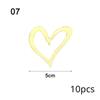 10Pcs Golden Heart Acrylic Cake Topper Valentine's Day Cupcake Decorations Anniversary Wedding Party Cake Toppers Kitchen Tools