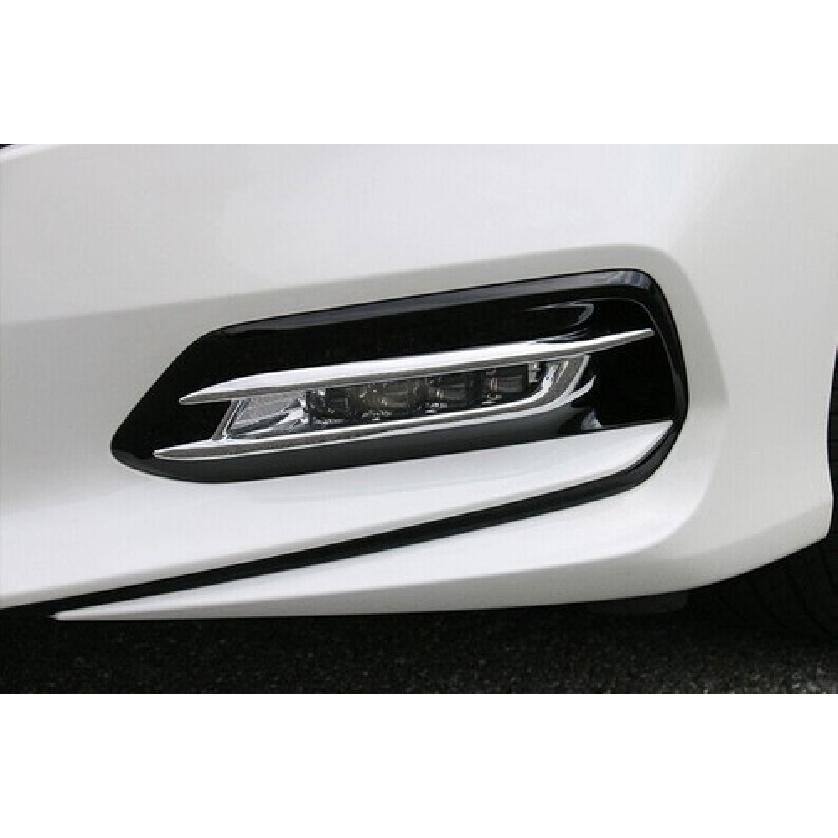 Fit For Honda Accord 2018- ABS Chrome Front Bumper Fog Light Lamp Cover Trim