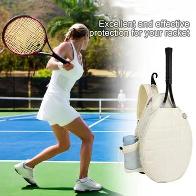 Crossbody Tennis Racket Bag Adjustable Large Capacity Tennis Crossbody Bag Beauty with Water Bottle Holder Sports Fitness Bag