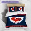 Sydney Roosters Printed 3PCS Bedding Set Soft Breathable Duvet Cover Pillowcases Set Washable Bedroom Decor Home Gift
