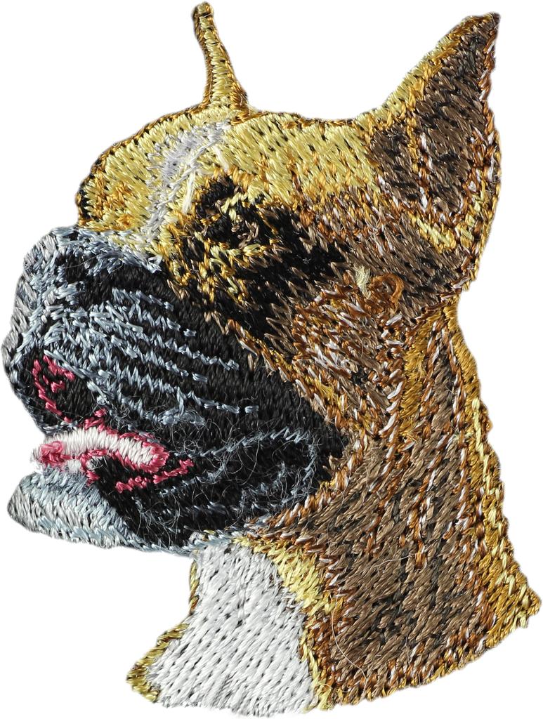 Bokser, Boxer I - Naszywka W Kształcie Psa, Haftowana Łatka, Unikatowa Ozdoba Do Plecaka Marki Art-Dog