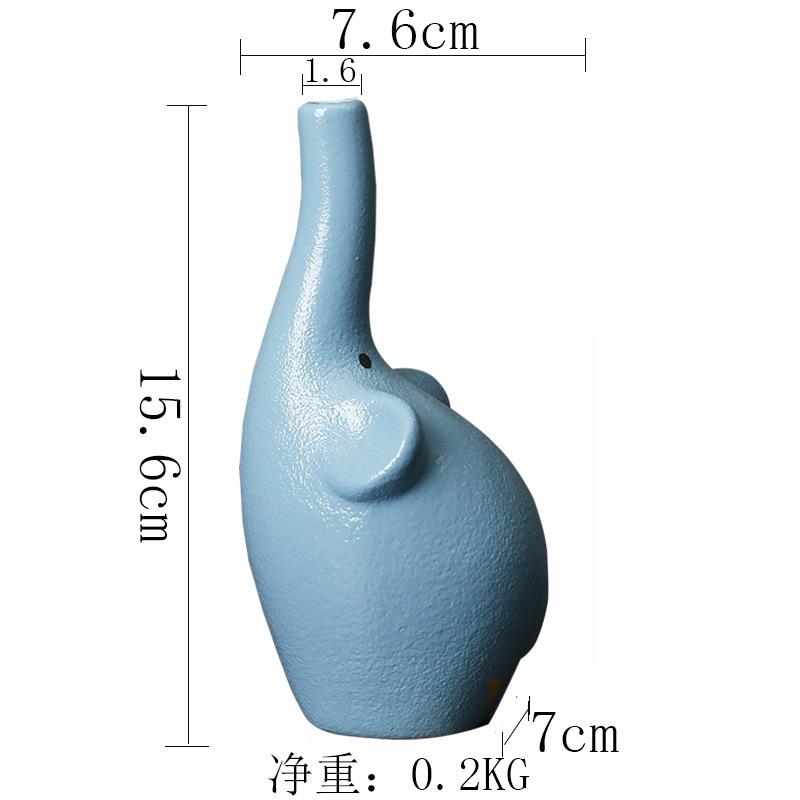 New Cartoon Dried Flowers Ceramic Vase Creative Home Flower Arrangement