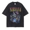 Nirvana Рок-гурт Чоловіча футболка 'In Utero' з принтом альбому, оверсайз, зістарена, повсякденна, вільна, вуличний стиль, жіноча футболка