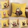 Cute Rabbit Dresses Pillow Case Comfort Sofa Bed Silky Elegant Invisible Zipper Decorative Cushion Cover