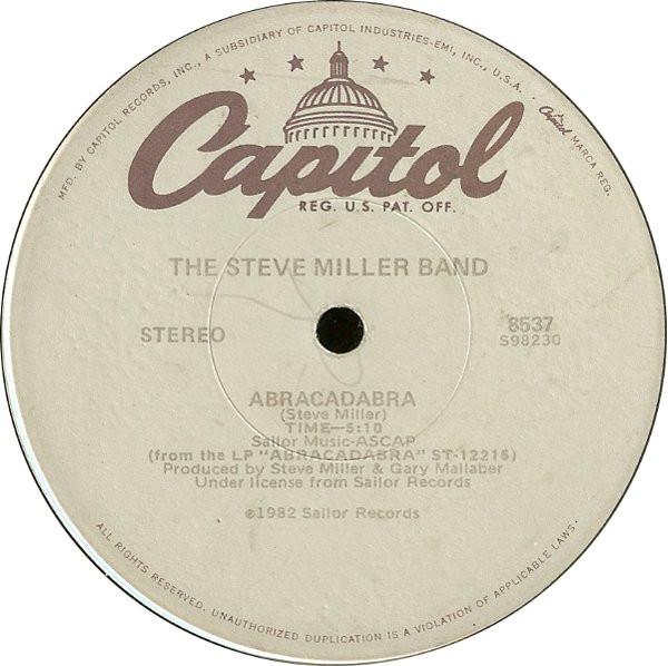 

LP Record STEVE MILLER BAND Abracadabra Macho City 8537 Capitol Records 1982 US Rock Used