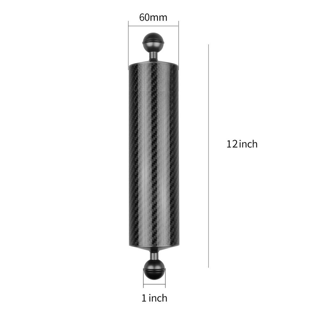 BGNing Float Buoyancy Aquatic Arm Dual Ball Floating Carbon Fiber Arm Diving Camera Underwater Diving Tray for Gopro/Smartphones