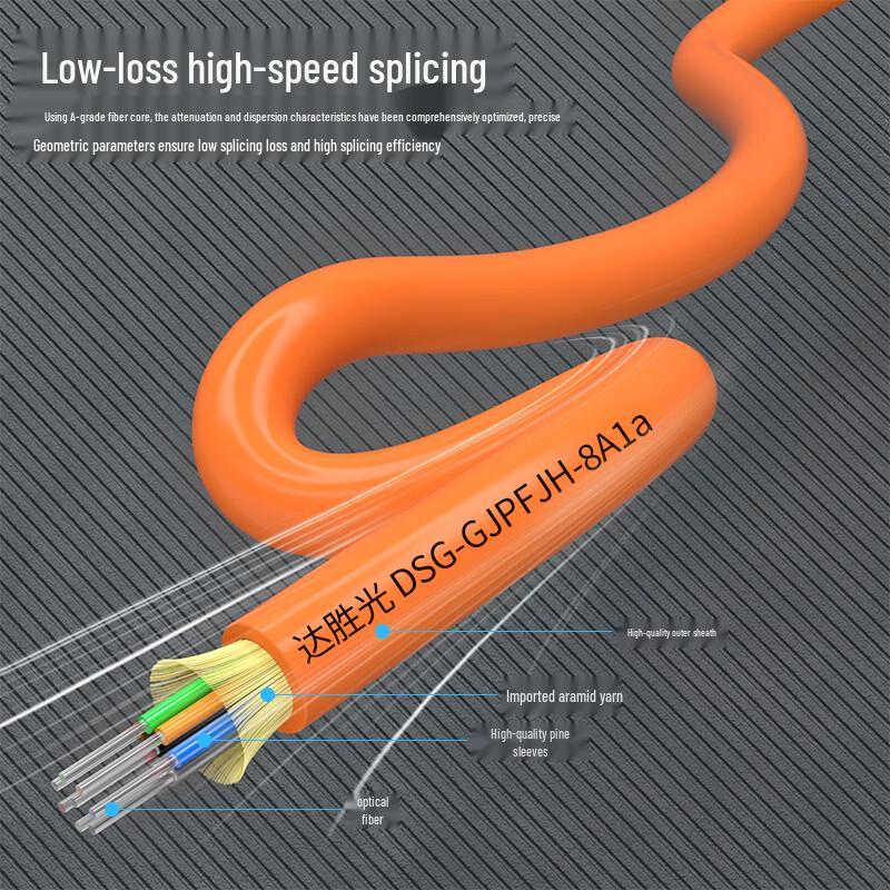 Dasheng Light Indoor Multimode 8-Core Fiber Optic Patch Cable