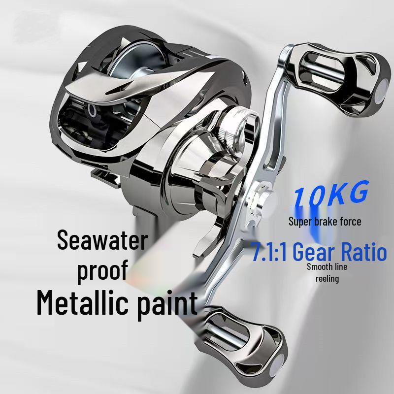 

Long Cast Anti-Backlash Baitcasting Reel, Magnetic Brake, Black Bass Drag Alarm, Micro Lure, Saltwater Fishing Reel. Lucky Red - Left Hand