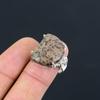 Sterlingsilber Natürlicher Kaffeebohnen-Jaspis Solitär Art-Déco-Ring Schmuck US 8