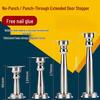Stainless Steel No-Punch Magnetic Door Stopper - Extended Anti-Collision Fixer