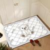 Bathroom Floor Mat Cute Dirt and Moisture Resistant Floor Mat Entry Mat Toilet Grid Absorbent Diatom Mud Quick Drying Mat