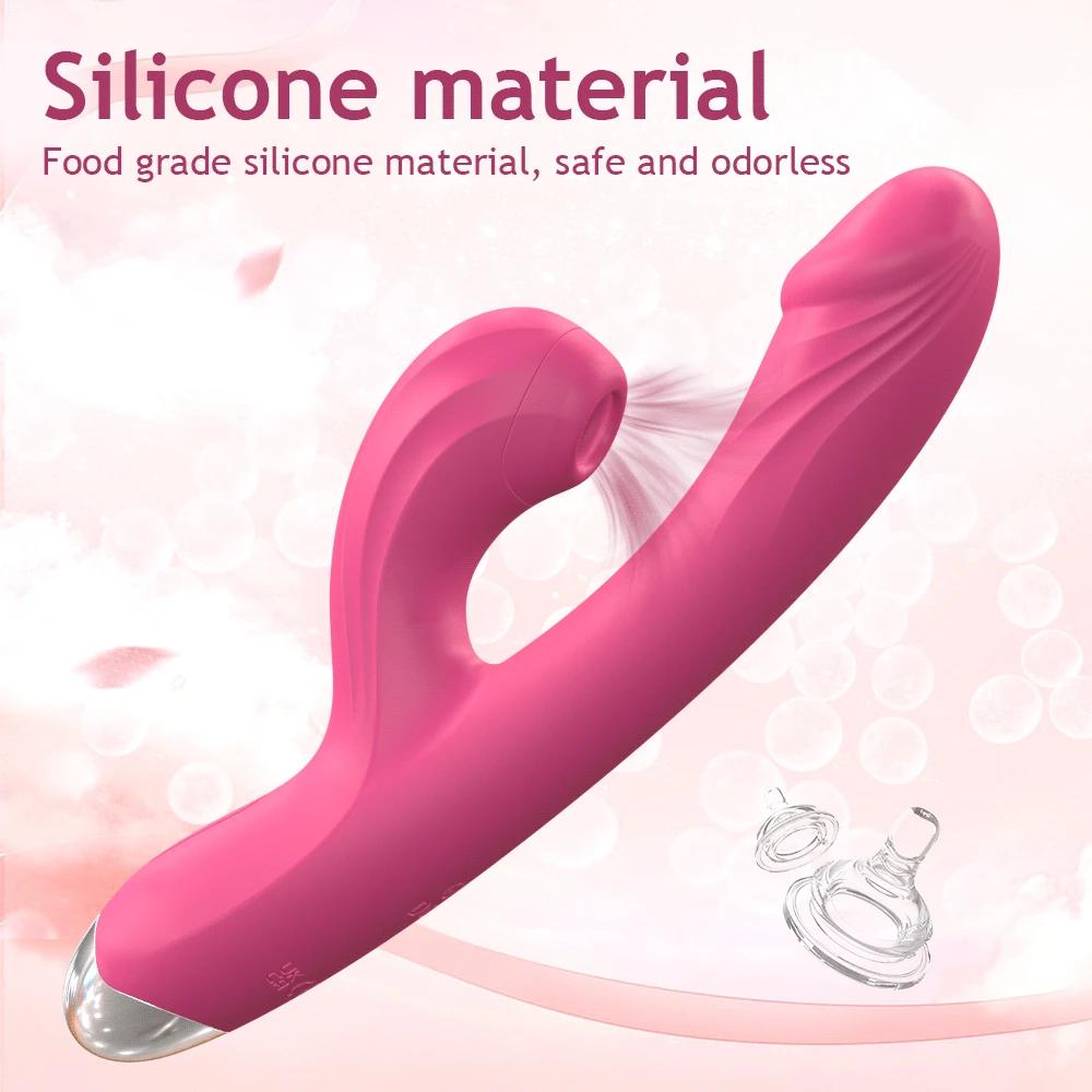 G Spot Rabbit Vibrator for Women Clit Sucking Stimulation Dildos with 10 Powerful Vibrations Vagina Massager Sex Toys for Couple