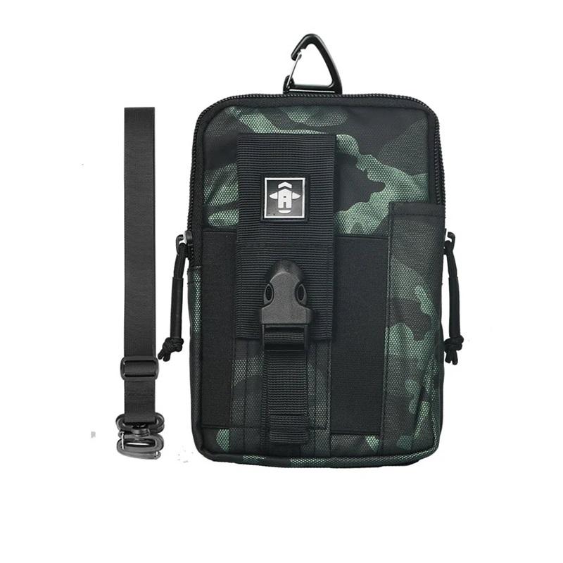 Tactical Cell Phone Waist Pack Male Multifunctional Shoulder Crossbody Outdoor Tools Wear Belt Storage Running Work Hanging Bag
