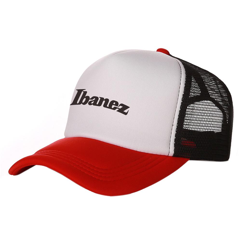 Guitar brand Ibanez Trucker Cap Unisex Cool Music Fans Hip Hop Ibanez Hat Baseball Cap Unisex Mesh Net Caps MZ-056