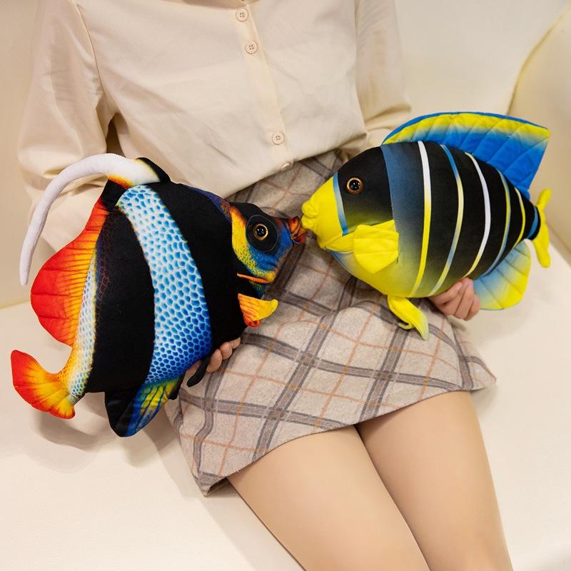 Simulazione cervo cervo sika bambola peluche bambola pesce tropicale cuscino per la casa bambola per bambini