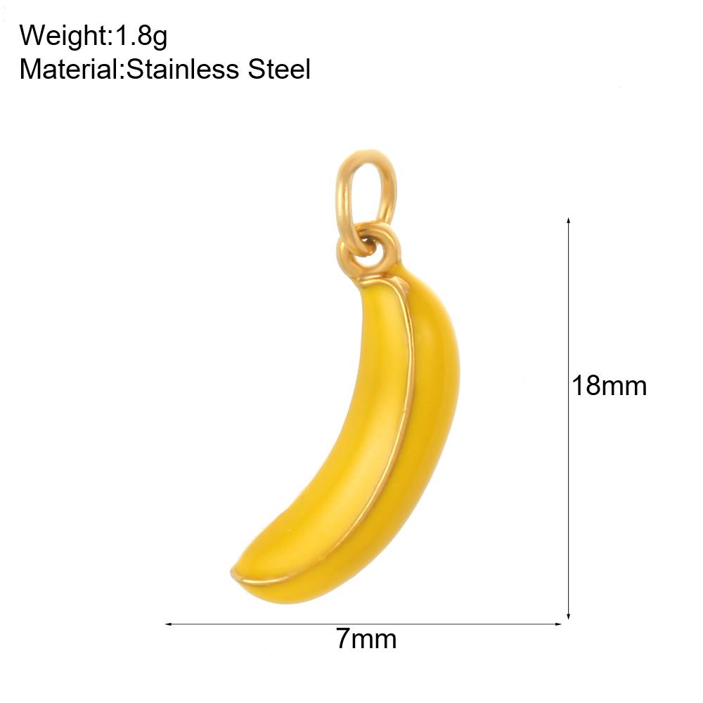 

Женская подвеска из нержавеющей стали, подвески в виде фруктов из нержавеющей стали, клубника, арбуз, банан, женские циркониевые DIY шармы, аксессуары