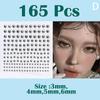 165/180Pcs Fake Nose Studs Crystal Rhinestones Stick On Body Gems No Piercing Decor For Face Lip DIY Festival Accessories