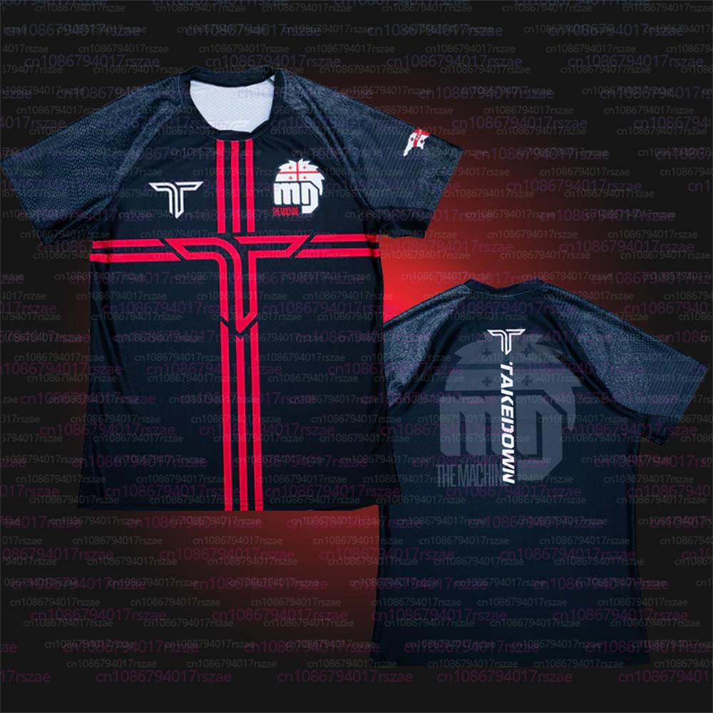 PFL Walk 2025 Boxing Jersey Men Summer Sparring MMA Uniform Clothing Outdoor Sports Short Sleeve Supporter T-Shirt Oversized Top