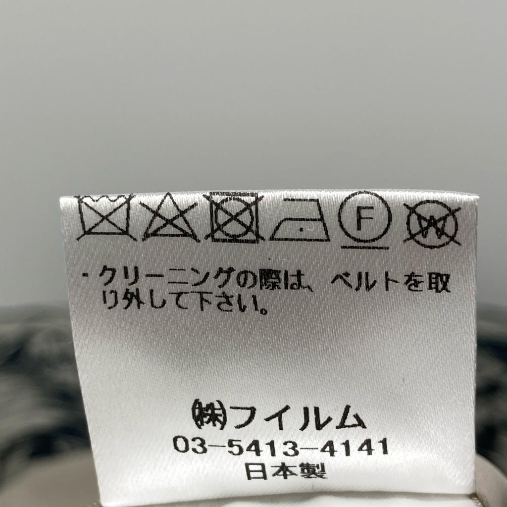 OSLOW [4802-090-221A] Botanical pattern flare skirt M Navy / SilverUsed