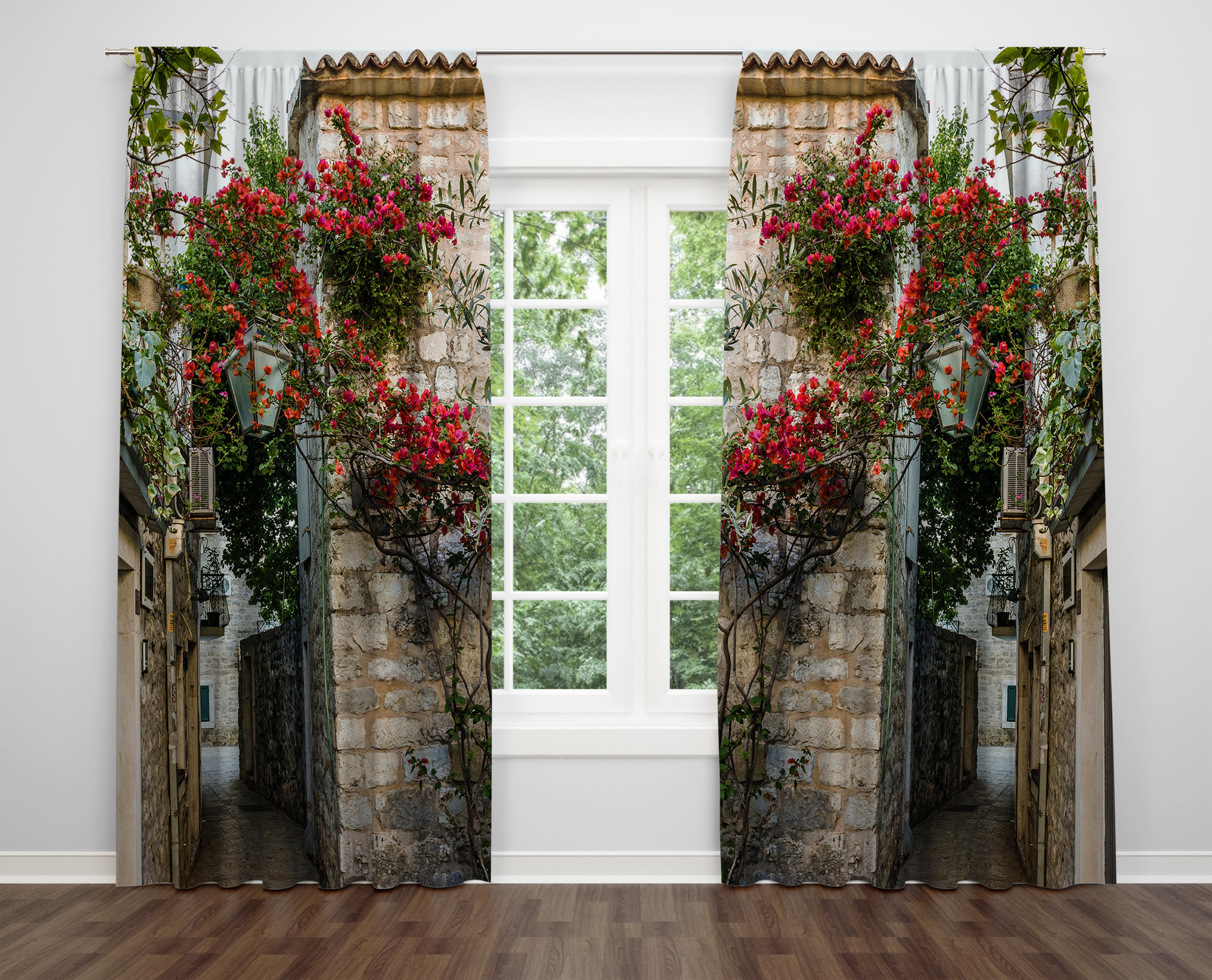 

Декоративний дизайн, високоякісна бавовняна тканина, ви можете вибрати одну або подвійну фіранку з крила 1 piece різнокольоровий