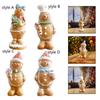 Christmas Statue Miniature Xmas Tabletop Decoration Cute Ceramic Figurine for