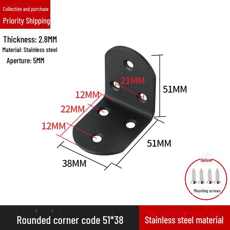 L-förmiger Regalträger aus Edelstahl, 90-Grad-Rechtwinkelverbinder