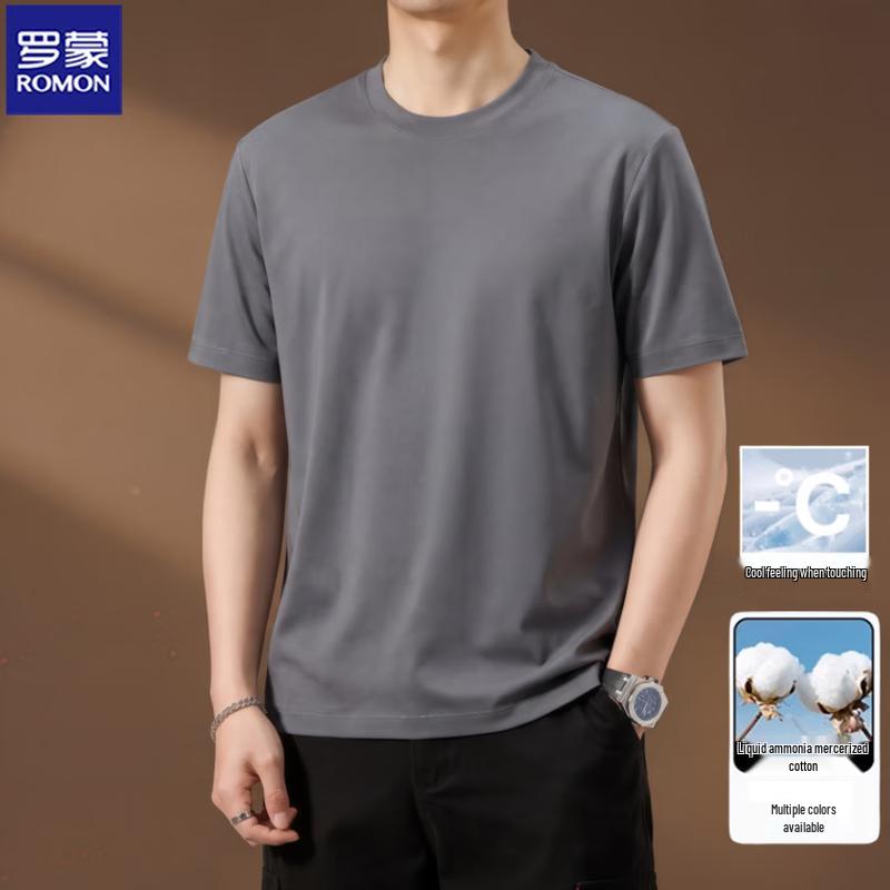 ROMON Men's 100% Cotton Short Sleeve T-Shirt