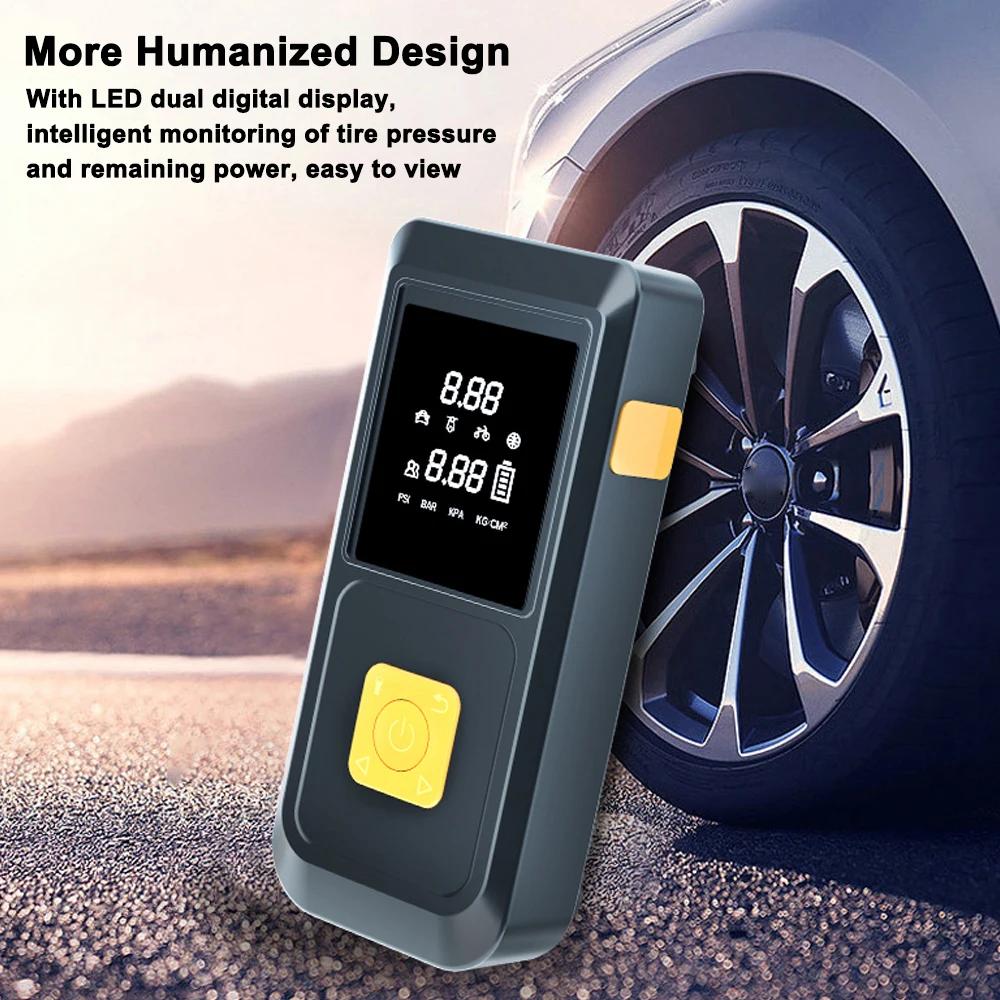 Car Jump Starter With Air Compressor 1000A Peaks Automobile Battery Booster With LED Light Power Bank Car Electrical Appliances