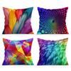 Colored Pattern Cushions Pillowcase Printed Polyester 45X45Cm Throw Pillow Cover Decorative Sofa Cushion Pillowslip Home Decor