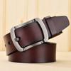Belt Men'S Premium Retro Leather Belt Extended Size 150Cm Two-Layer Cowhide Belt