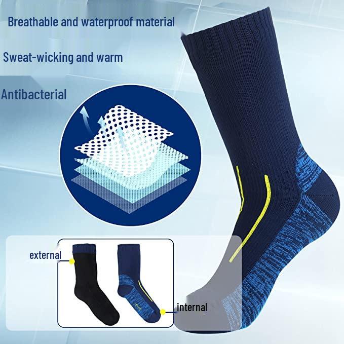 Waterproof Breathable Outdoor Socks for Camping, Skiing, Hiking, and Diving
