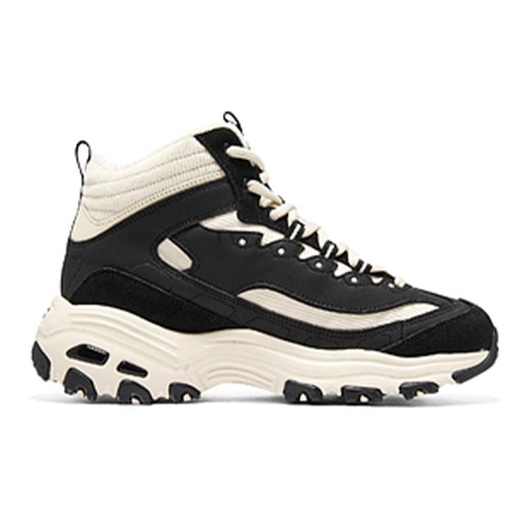 Skechers D'Lites 1.0 Textile, Synthetic Leather, Split Cow Leather Cushioning Abrasion Resistant Breathable Thermal 167570-BKNT