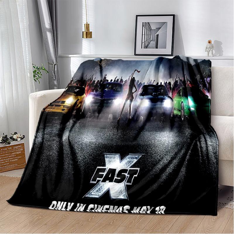 HD 10 Fast & Furious X 3D Printed Soft Plush Blanket,Flannel Blanket Throw Blanket for Living Room Bedroom Bed Sofa Picnic Kids