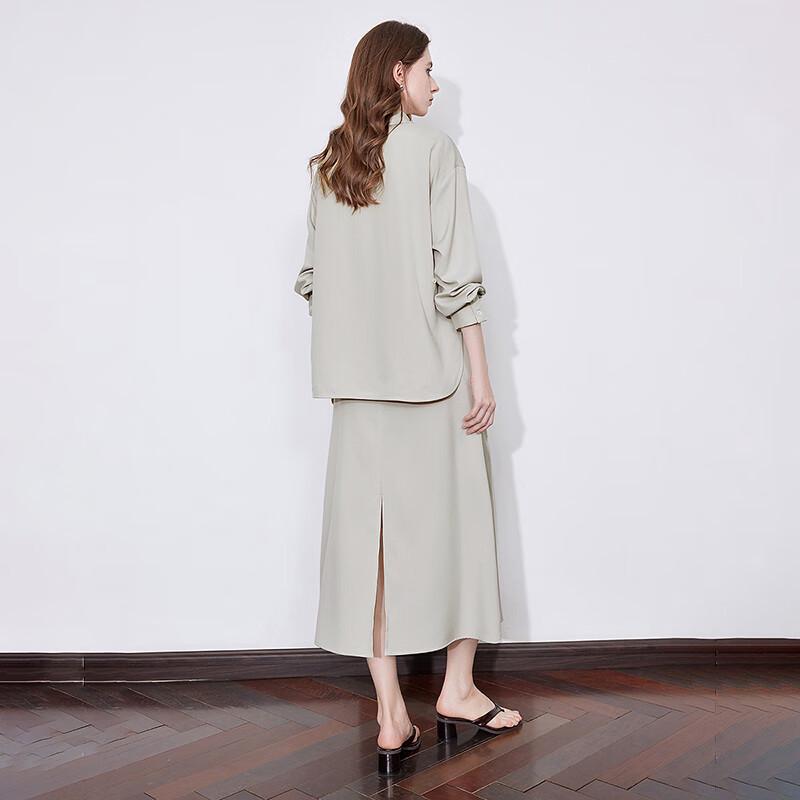 Chuyu 2025 Light Workwear Waist-Cinched Shirt & Skirt Set