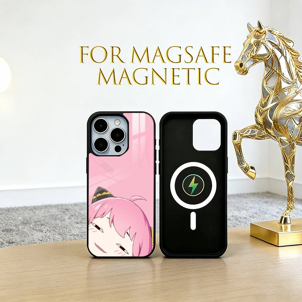Chibi Girl Phone Case For iPhone17,16,15,14,13,12,11 Plus,Pro Magnetic with Magsafe Wireless Charging