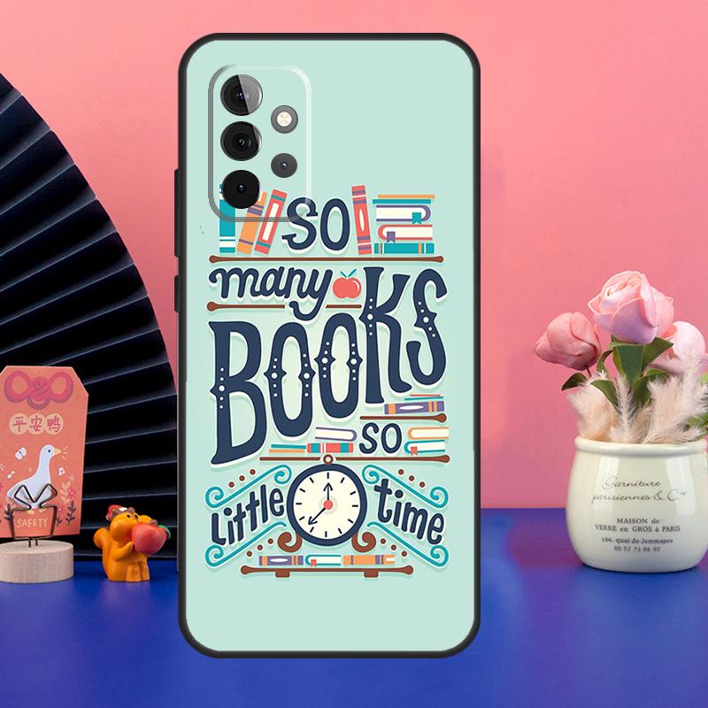 Read Books Illustration Case For Samsung Galaxy A54 A34 A24 A14 A73 A53 A33 A23 A13 A52 A32 A22 A12 A51 A71 Cover