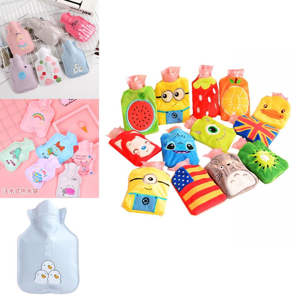Mini Cartoon Hot Water Bottle With Double Layer Pvc For Winter Hand Heating And Travel Use
