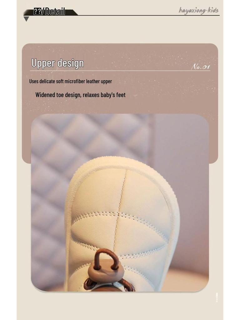 Winter Kleinkind Fleecegefütterte Warme Schneestiefel - Weiche Sohle, Verdickte Stiefeletten für Jungen & Mädchen