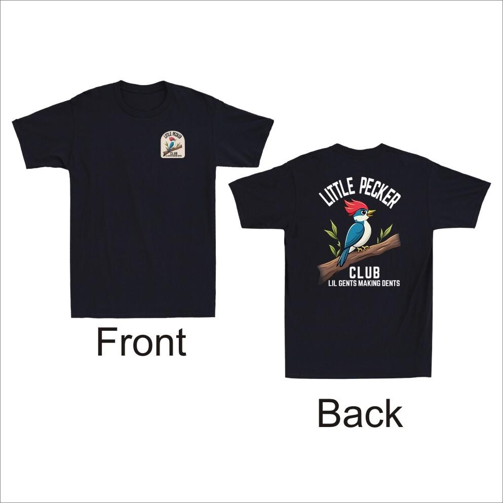 Little Pecker Club Lil Gents Making Dents Funny Birds Adult Humor Mens T-Shirt M