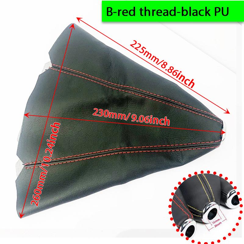 Car Gear Shift Collars PU Leather Carbon Fiber Car Gear Shift Knob Cover Shifter Boot Dust Cover Gaiter Accessories Universal