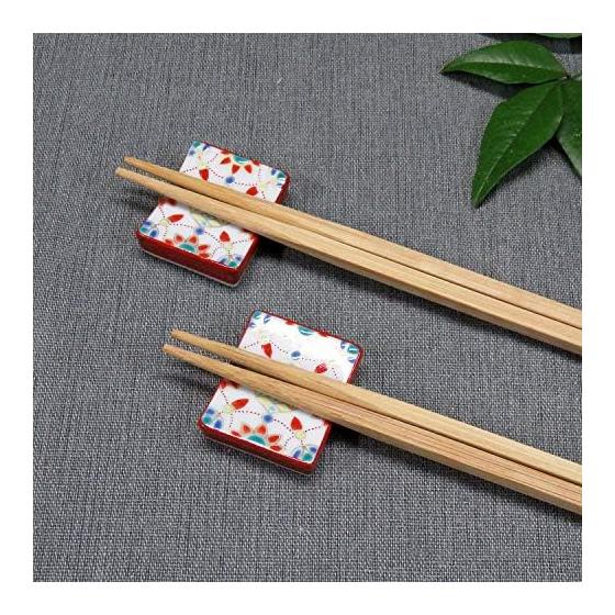 Stylish Kutani ware pair chopstick rest set chopstick rest set ceramic cutlery rest made in Japan