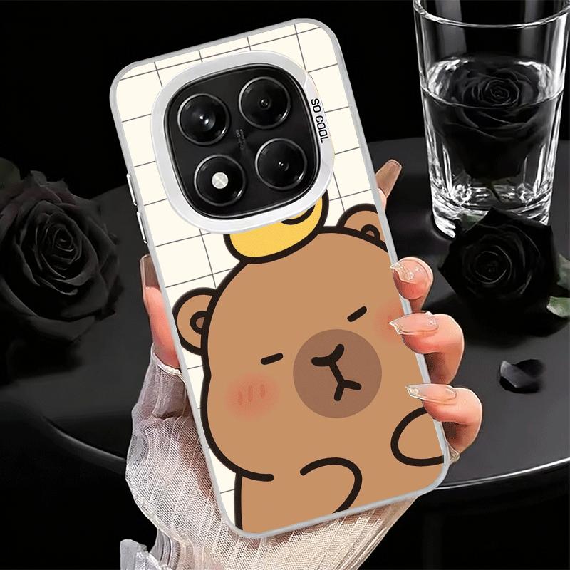 Funny Capybara Cartoon Cute Soft Phone Case for Xiaomi Redmi Note 13 14 15 Pro Plus 12S 12 11S 11 11T 10S 10 Shockproof Cover Ba