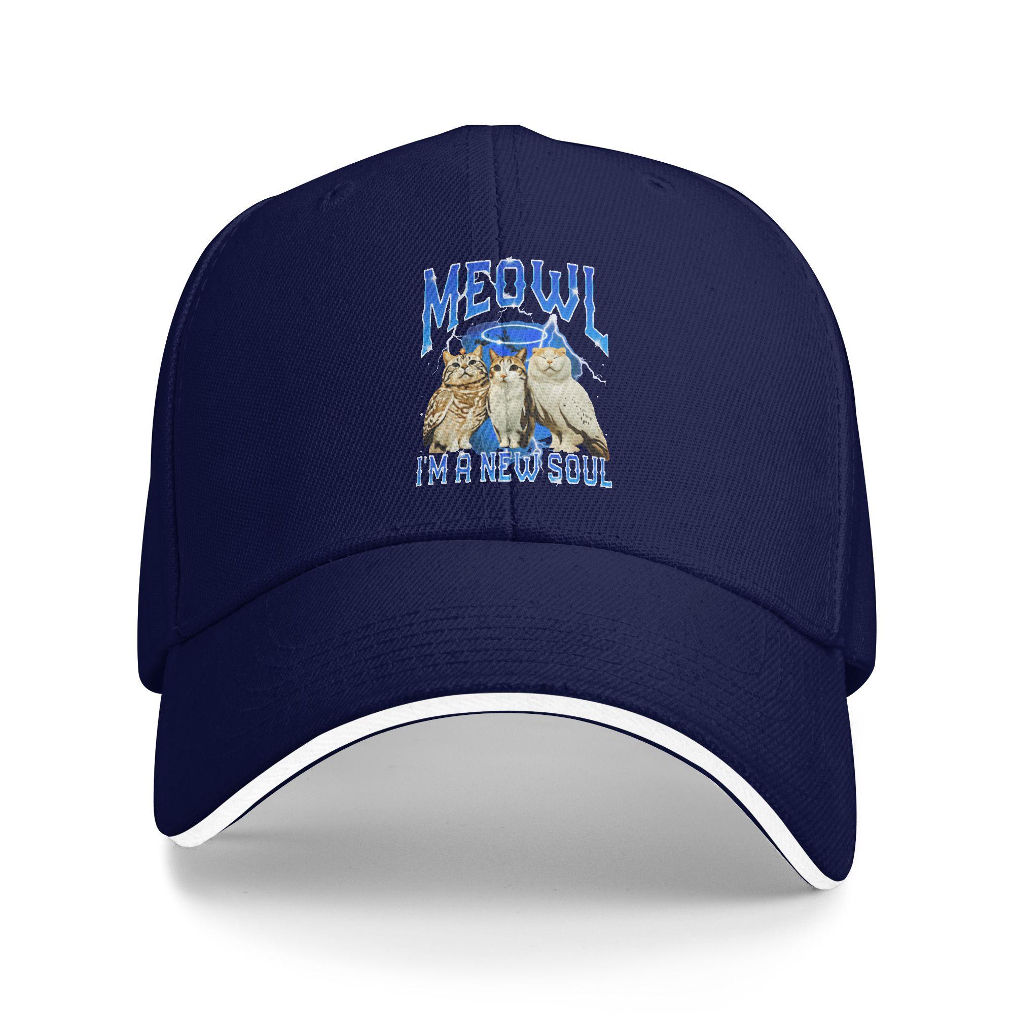 

Cat Owl Funny Cursed Internet Brainrot Bootleg Meowl Baseball Cap y2k Funny Trucker Hat Spring Hunting Camping Baseball Caps One Size