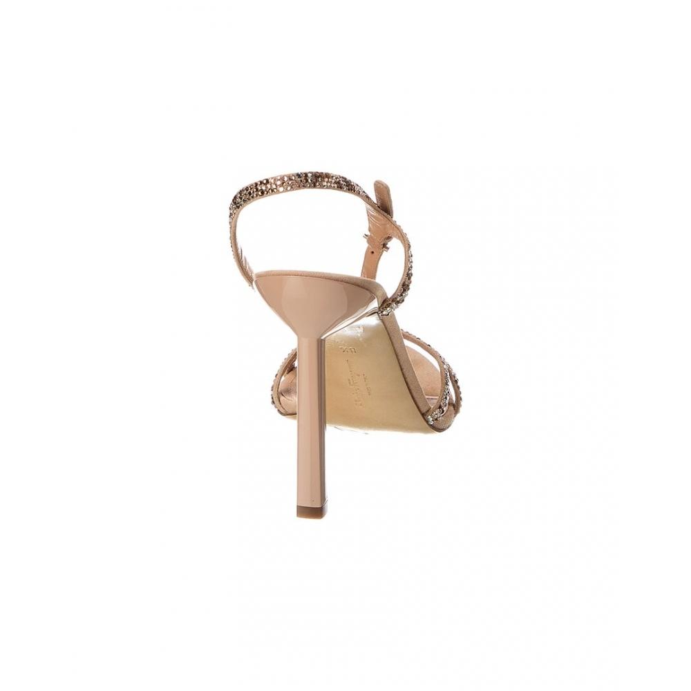 Salvatore Ferragamo Jole X5 Suede Sandal Beige