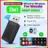 Wireless Carplay Adapter Android Auto Wireless Smart Dongle 2in1 For Mazda CX-5 CX-3 CX-30 CX-50 CX-70 CX-90 Mazda3